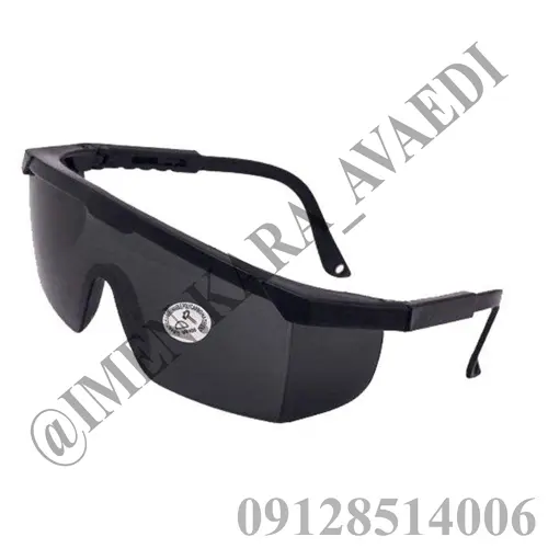 عینک ایمنی یووی دودی تک پلاست دسته ریگلاژی