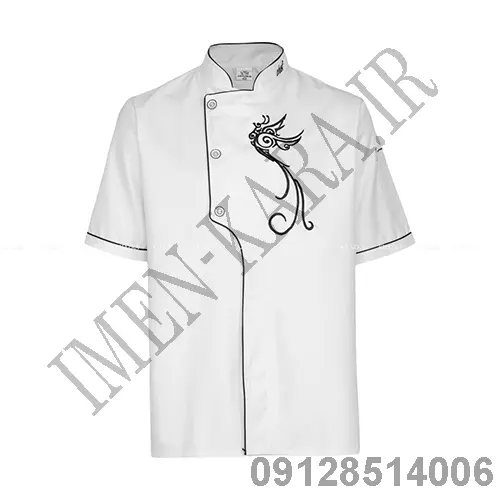 روپوش سر آشپزی شف سفید مدل سیمرغ کد 46902