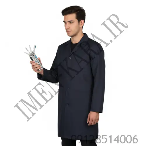 روپوش بلند کارگاهی رنگ سرمه ایی