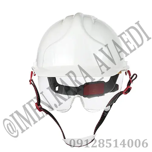 کلاه کار ایمنی عینک دار هترمن مدل MK7 سفید