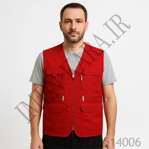 جلیقه مهندسی و خبرنگاری قرمز