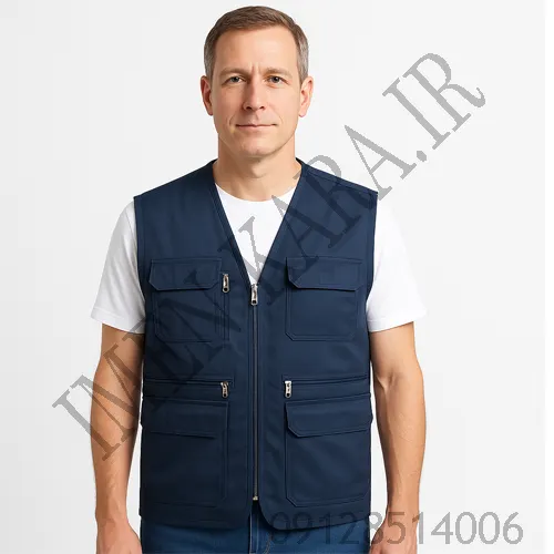 جلیقه مهندسی و خبرنگاری سرمه ایی