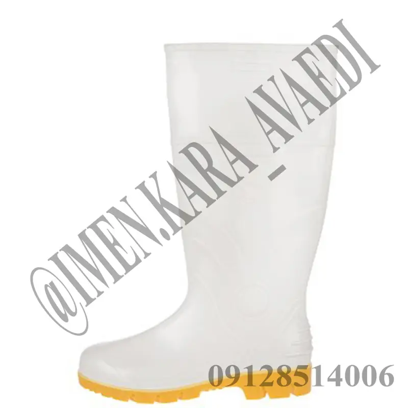 چکمه پلاستیکی بلند سفید مواد نو