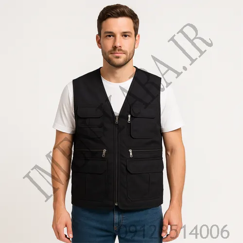 جلیقه مهندسی و خبرنگاری مشکی