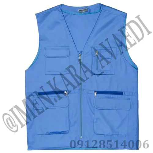 جلیقه مهندسی و خبرنگاری آبی