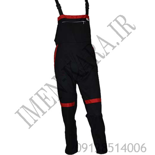 لباس کار دوبنده پارچه ایی مشکی قرمز