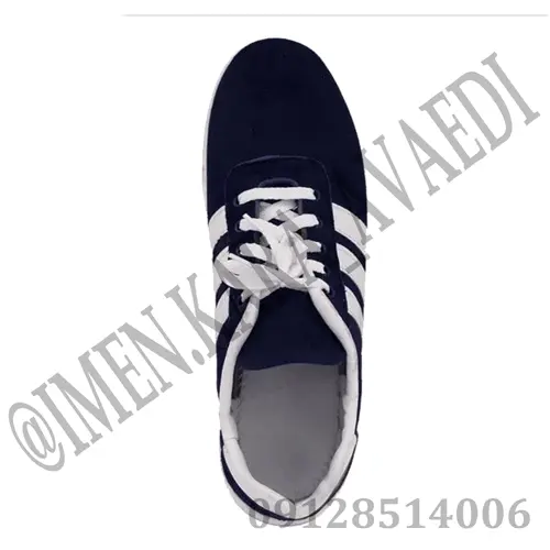 کتانی کار سه‌خط شهپر (سرمه‌ای)