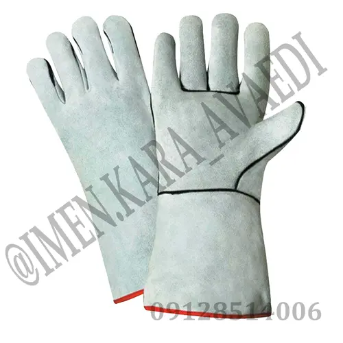 دستکش نسوز چرم هوبارت سفید