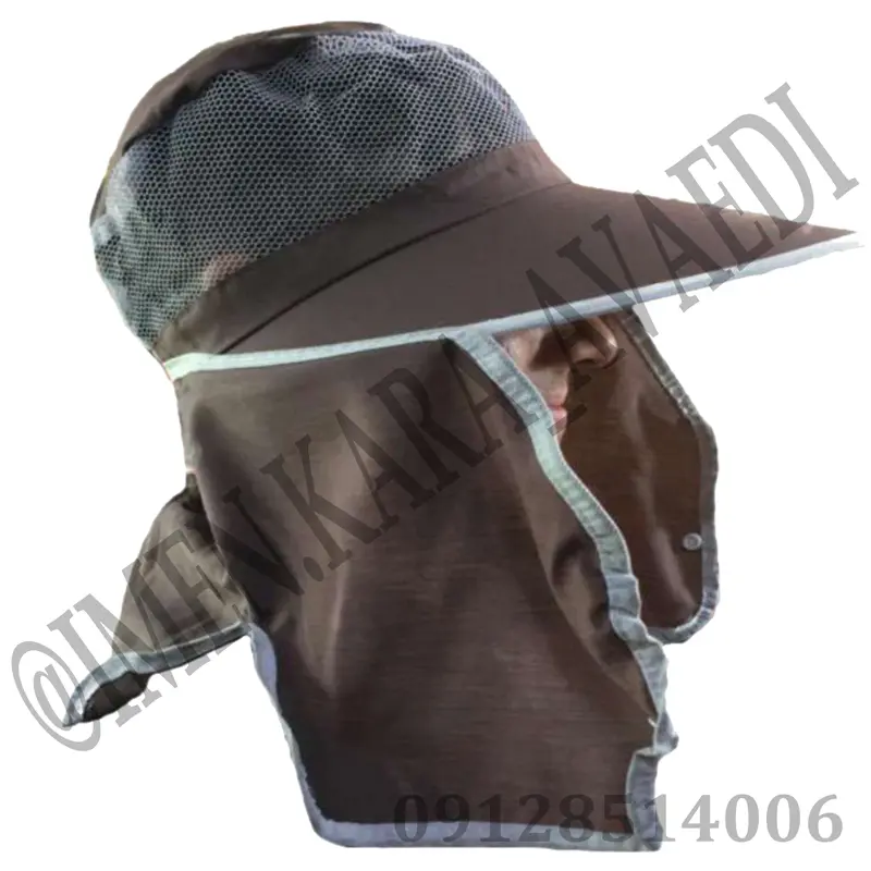 کلاه پشت دار آفتابی بالا توری