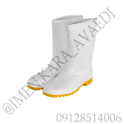 چکمه پلاستیکی سفید کوتاه مواد نو