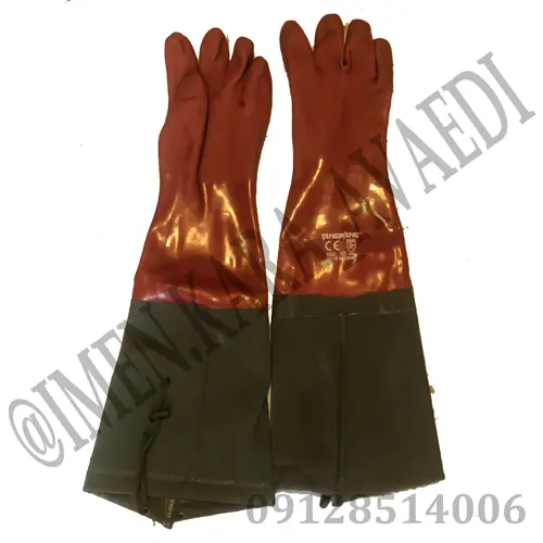 دستکش ضد اسید قرمز تانگ وانگ تا کتف